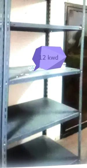 ارفف حديد و طاوله من ابيات حجم 60*35 سم