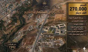 Mixed Use Land for Sale in Jerash Al-Rashaida