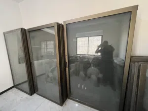 واجهات دبل جلاس مقطع خاص 200*200 مع الاباجور و الماتور