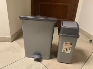 Two waste bins