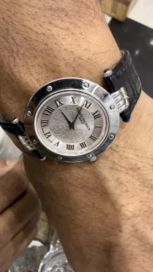 Pierre Balmain Paris Swiss Made Watch – Black Leather Strap