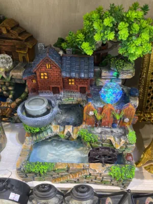 نافورة ماء مع اضاءة