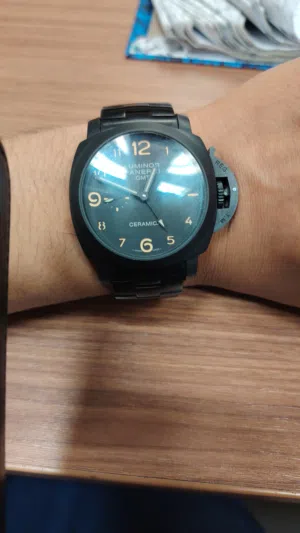 Panerai Luminor 1950 3 Days GMT AutomaticPam 438 Tuttonero Luminor 1950 Gmt fullset  $9,024  Free in