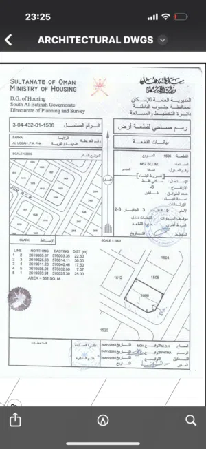 أرض ممتازة تصلح للسكن أو الاستثمار(العقدة الرابعه/بركاء)