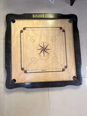 Large Heavy Wooden Carrom Board – Thick Frame (Made in India)