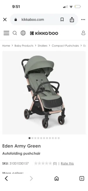 Eden baby stroller- Green