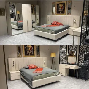 غرف نوم خشب لاتيه 18 مل بالكامل ملبس ميلامين