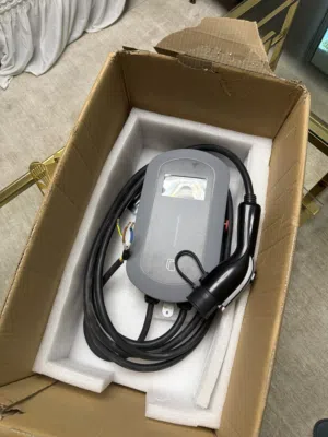 Electric car charger working