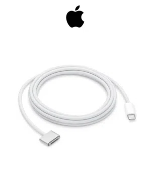 كابل شحن Apple USB-C to MagSafe 3 بطول مترين وتصميم مجدول متين.