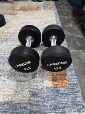 Pair of 12.5KG Precor Dumbells