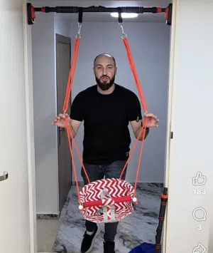 مرجيحة تعليق بدون حفر ولاتخزيق