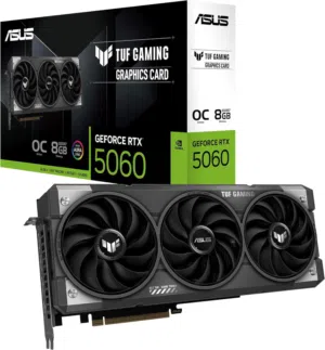 كرت شاشه جيمنج نفيديا جيفورس ASUS TUF NVIDIA GEFORCE RTX 5060 8GB GDDR7 OC 1080P FULL HD GAMING GPU