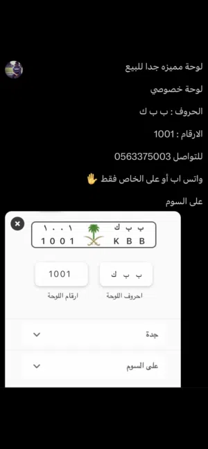 لوحة مميزه جدا للبيع لاعلى سوم