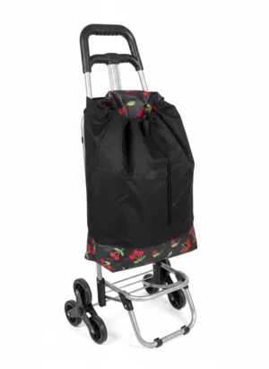 Heavy Duty Foldable Shopping Cart with Stair-Climber Wheels