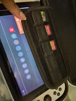 Nintendo oled with 3 games (Minecraft and others) and case nothing else