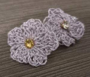 5 pairs Crochet flowers