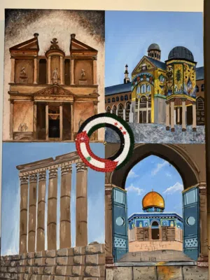 لوحات اكريلك مرسومه يدويه للبيع تصاميم فنيه مميزه
