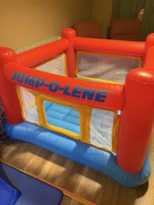 Jumping castle with electric pump