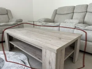 From Aljada, Sharjah- wooden coffee table in light oak finish - excellent condition (like new)