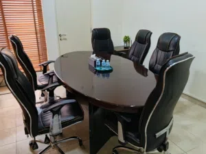 Meeting room table available with 6chairs