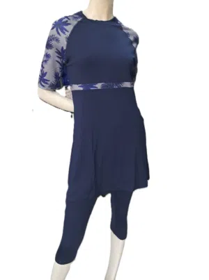 مايوه سباحه نص كم مزركش