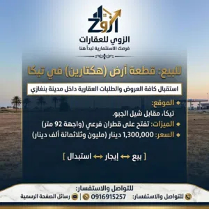 هكتارين في تيكا للبيع