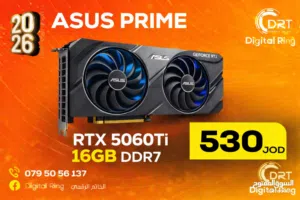 Asus Prime 5060ti 16GB DDR 7 كرت شاشة مكفول سنة