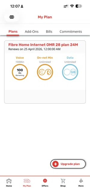 Ooredo fibre Internet, 450 MBps, unlimited data and on net Call. Just 5 months used