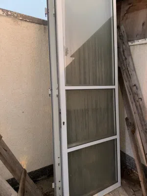 باب المنيوم زجاج 4 قطع