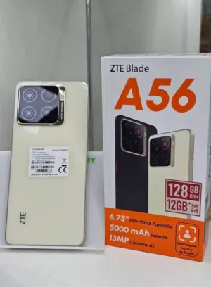 جهاز جديد بالكرتونة ZTE A56  رام 12 جيجا  128 مكفول سنة متوفر توصيل وهدايا