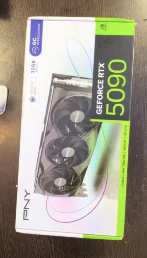 للبيع كرت شاشه 5090 RTX جديد غير مستعمل فقط فتح كارتون