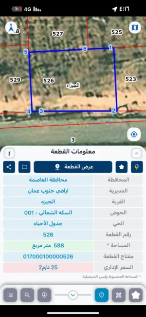 Residential Land for Sale in Amman Al Jizah