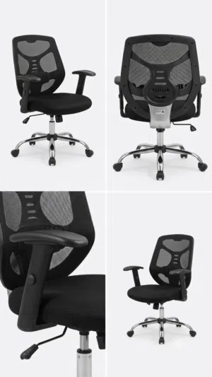 Ergonomic Mesh Office Chair with Adjustable Armrests and Lumbar Support