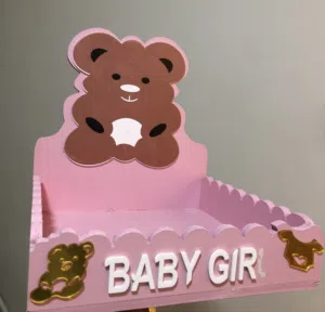 Baby chair and giveaway stand