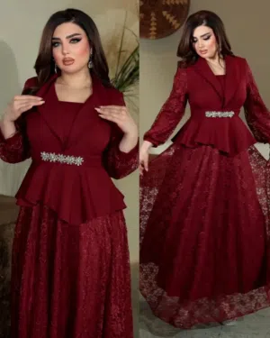 أحدث موديلاتنا (فستان مناسبة كيبور) أناقة هادئة ولمسة فخامة واضحة، أختيار مثالي للذوق الرفيع والاطل