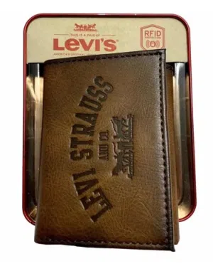 محفظة نقود ليفايس LEVIS جلد اصلي لون بني