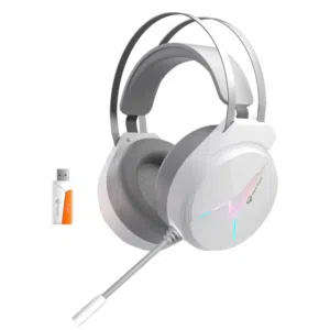 Meetion BTH015 Stereo Triple Mode Wireless Gaming Headset -White سماعة ألعاب لاسلكية- ابيض