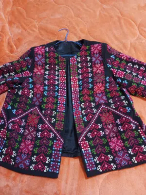 جاكيت فلاحي تطريز يدوي 100٪