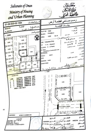 Industrial Land for Sale in Muscat Misfah