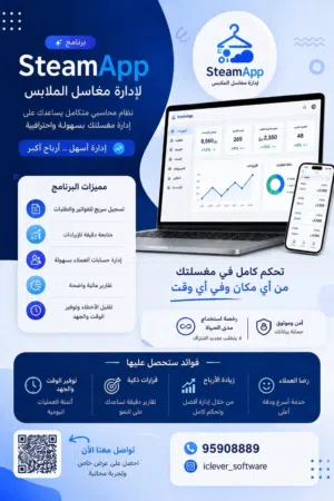برنامج محاسبي لمغسلة الملابس
