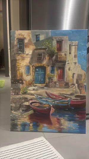 رسم زيتى على كأنفاس