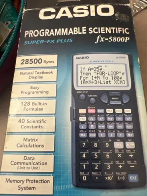 casio fx-5800p programmable scientific اله حاسبه