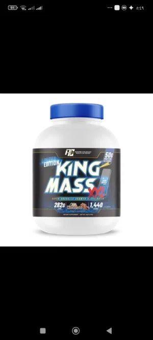 1- King Mass XL High-Calorie Formula for Fast Mass Gain 2- Body Attack 100% Pure Creatine Monohydra