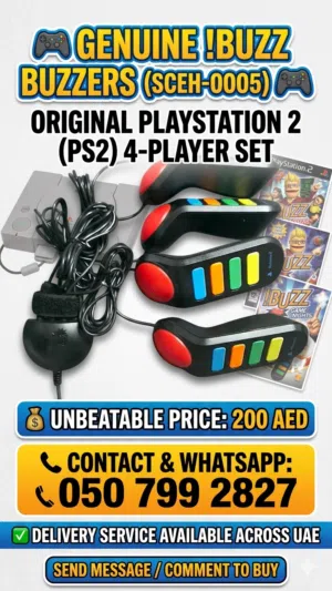 Original PlayStation 2 Buzz! Buzzers (4-Player Set) – Fully Working!