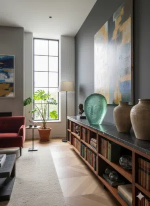 منحوتة زجاجية نادرة بتوقيع الفنان Z. Elkonani - قطعة فنية مودرن (Cast Glass)