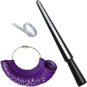 Ring Measurement Tools Sizing Set Gauges Belt Mandrel Stick Sizer Kit UK US EU