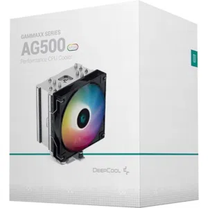 مبرد هوائي احترافي ملون للمعالجات DEEPCOOL AG500 120MM FAN ARGB CPU COOLER FOR INTEL LGA1700 - AMD