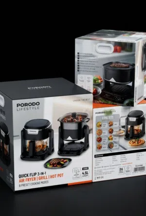 PORODO QUICK FLIP 3-in1AIR FRYER