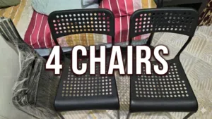 4 Black Dining / Office Chairs (Excellent Condition) - (IKEA)