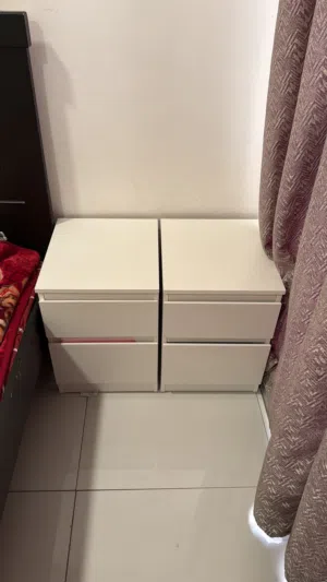 X 2 bedside table